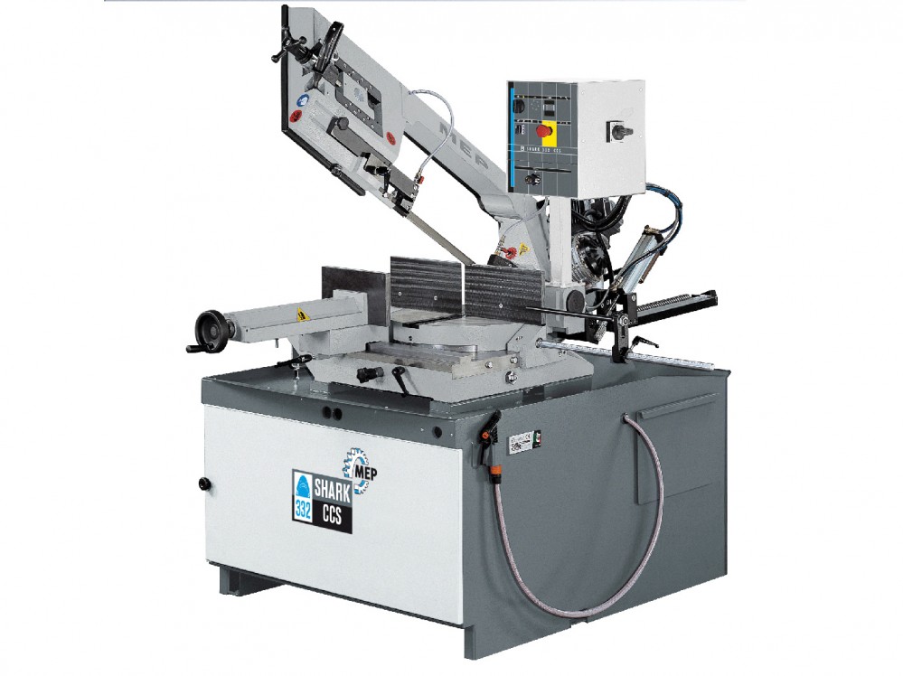 MEP Spa - PH 261-1, manual band sawing machines for cuts from 0 to 60 on the left.